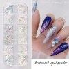 12 Couleurs Paillettes Ongles Flocons Holographic Nail Art Décoration Design Manucure