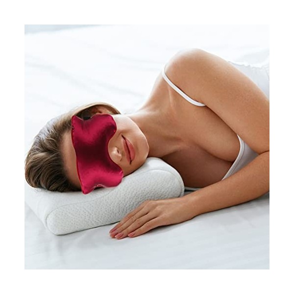 DOITOOL Soulagement Des Yeux Couvertures Confortables Bordeaux Pour Masque Froid Respirant Masque Bandeau Chaud Refroidisseme