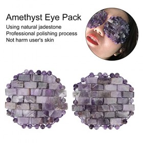 Pack pour les yeux en améthyste, masque anti-âge pour les yeux chaud et froid pour éliminer la fatigue oculaire