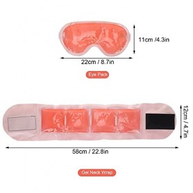 Ensemble de Paquet de Perles de Gel pour les Yeux et le Cou, Soulagement de la Douleur pour les Yeux de Thérapie par le Froid