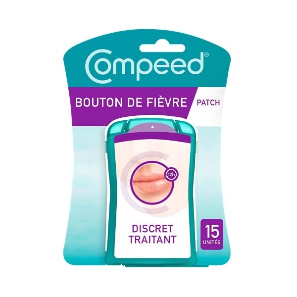 Compeed - Patch Bouton de Fièvre - Discret pour un Traitement Rapide - Soins jour et nuit qui accélèrent la guérison - 15 pat