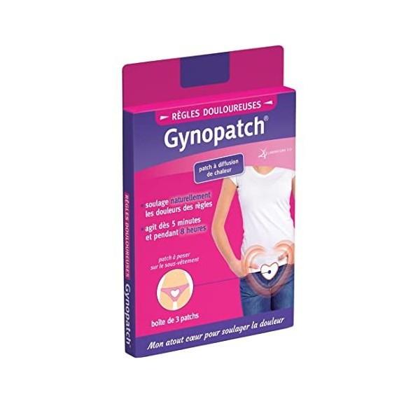 GYNOPATCH® - Règles Douloureuses - x3 Patch Douleurs Menstruelles - Diffusion de Chaleur Naturelle