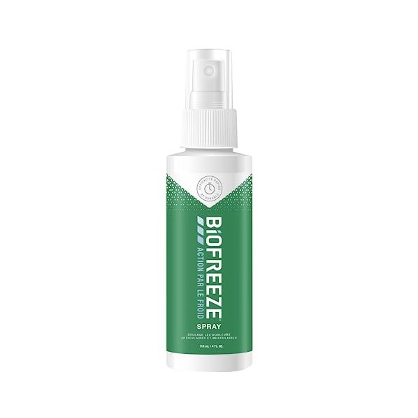 Biofreeze - Spray Action par le Froid - Soulage les douleurs musculaires et articulaires - 118ml