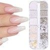 GZSYY Poudre Ongles Effet Sucre Nail Art Paillettes Argent 12 Couleurs Poudre Paillettes Ongles Brillant Ongle