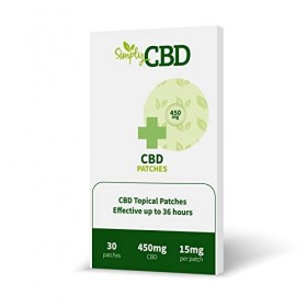 Simply CBD Patchs - 30 patchs topiques CBD - 15 mg par patch - Blanc