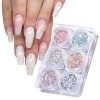 GZSYY Poudre Ongles Effet Sucre Nail Art Paillettes Argent 12 Couleurs Poudre Paillettes Ongles Brillant Ongle