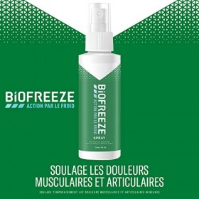 Biofreeze Lot de 1 Roll-On 89ml & de 1 Spray 118ml Action par le Froid - Soulage les douleurs musculaires et articulaires