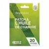 Patchs à Lhuile De Chanvre - 20 Patches - Hemp Patch, Soulagement des Muscles, Dos, Genoux, Pieds, Cou et Épaules jusquà 24