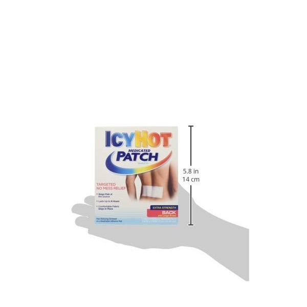 Icy Hot Extra Strength Medicated Patch, Large, 5-Count Boxes 30 Patches 