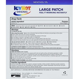 ICY HOT ® PATCH Mà‰DICAMENTEUX Extra fort Pour le dos et les grandes zones 5 ...