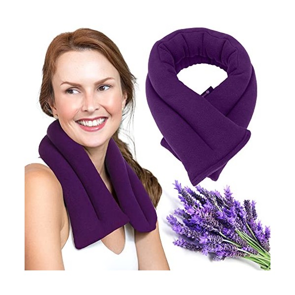 Sunny Bay Lavender-scented Extra Long Neck Heat Wrap, Aromatherapy, Microwavable purple by Sunny Bay