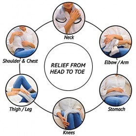 Heat Pad Solutions Polyvalent Buddy – Coussin chauffant pour micro-ondes pour crampes, douleurs au cou, arthrite, douleurs ar