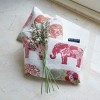 Coussin chauffant microondable de thermothérapie, parfum apaisant de blé et lavande, motif éléphant