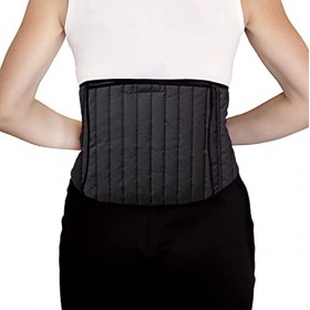 Hotties Ceinture dorsale au micro-ondes chaleur Wrap pour le bas du dos Soulagement de la douleur&nbsp;–&nbsp;Noir matelassé