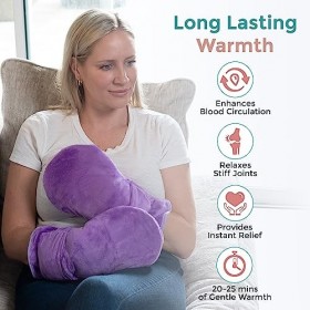 Zomaple Mitaines et gants chauffants pour arthrite des mains - Chauffe-mains pour larthrite par la chaleur humide - Soulagem