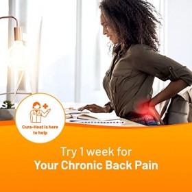 Cura-Heat, patch de chaleur contre les douleurs du dos et des épaules | 7 patchs | Soulagement ciblé de la douleur | Soulagem