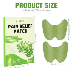 FENGQ Lot de 40 patchs anti-douleur, pansements pour genoux en bois dabsinthe, pansements chauffants, soulagement de la doule