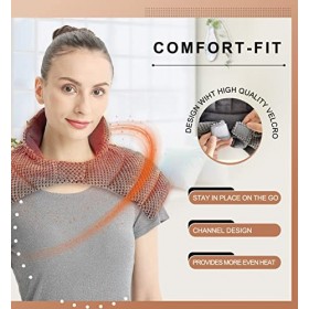 UNCN Coussin chauffant à micro-ondes pour soulager les douleurs au cou et aux épaules avec thérapie thermique naturelle
