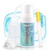 Shampoing Cils Extension Nettoyant Dextension de Cils Mousse Nettoyante Pour Cils - 60 ml - Avec Brosse de Nettoyage Pour la