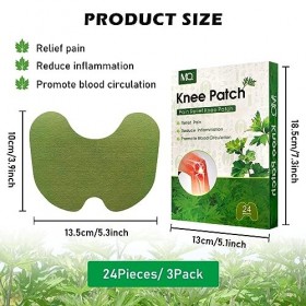 Patch Anti Douleur Genoux, 72 Pièces Patch de Soulagement de La Douleur au Genou, Patchs de Moxibustion pour Genoux, Dos, Cou