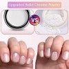 Perle Blanche Poudre pour Ongles Chromée - Cadeau Saint Valentin Femme Aurora Sirène Licorne Poudre Pigmentée Chrome pour Ong