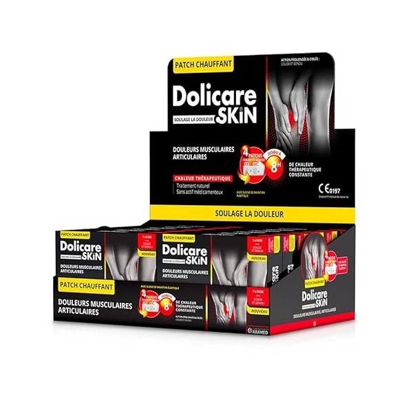 DOLICARE SKIN - Patch Chauffant Coude et Genou - Soulage les Douleurs Musculaires et Articulaires - Chaleur Thérapeutique - T