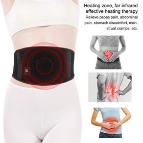Ceinture Chauffante de Soutien Dorsal, Ceinture Chauffante USB, Coussin Chauffant électrique Réglable pour le Dos, Ceinture A