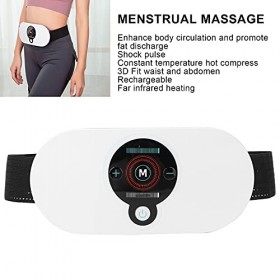 Coussin Chauffant sans Fil pour Crampes, Coussin de Massage Menstruel, Masseur Multifonctions Ceinture de Soutien de la Taill