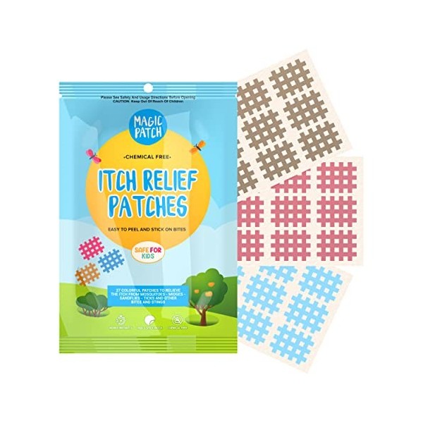 BUZZPATCH Patch magique anti-démangeaisons - 27 patchs - Le patch naturel original contre les démangeaisons - Patch anti-piqû