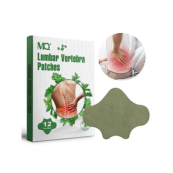 Patch Anti Douleur 12 Pcs, Patch Chauffant lombaires, Anti Douleur pour les douleurs Dos et musculaires, Jusquà 8 heures de 