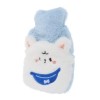 NIYANGLE 1 Ensemble En Peluche Injection DEau Chaleur Chauffée Mignon Bouillotte Bas Stuffer Remplissage Sac DEau Chaude Po