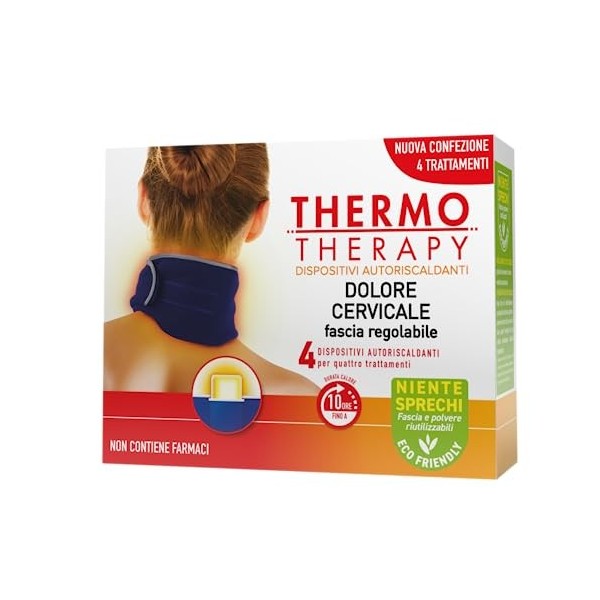Thermo Therapy Bande réglable pour la douleur au cou avec 4 dispositifs dauto-chauffement