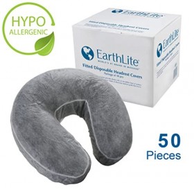 EARTHLITE Protège-têtière en papier jetable – Qualité médicale, doux, ne colle pas 50 unités 