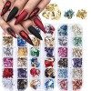 36 Couleur Paillette à Ongles en Feuille, Kalolary Nail Foil Or Argent Cuivre Paillette pour Ongles Décoration de Design Art 