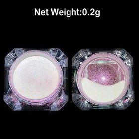 1 boîte de paillettes holographiques pour ongles Capsule poudre Manucure Décoration pour ongles - Effet néon - Chrome - Coule