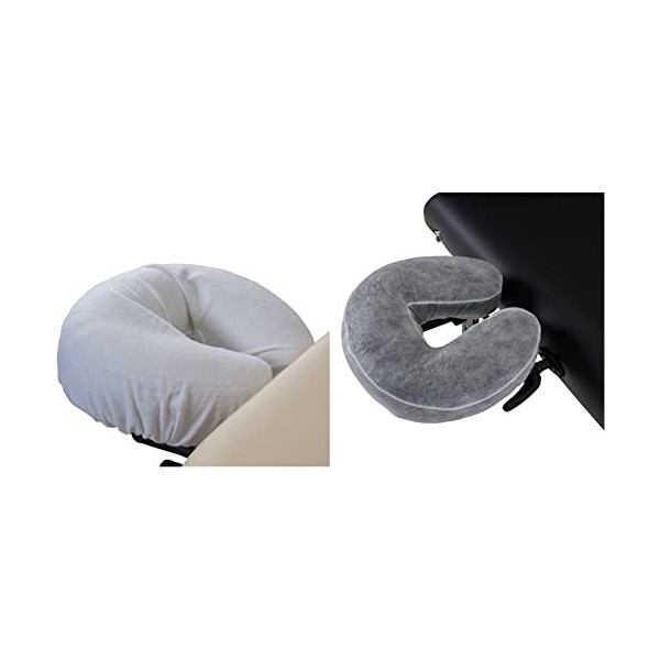 EARTHLITE Protège-têtière professionnel en flanelle - Set de 2 pièces, flanelle 100 % coton, protège-têtière pour tables de m