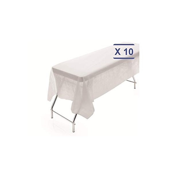 déliktess® - 10 Draps jetables pour table de massage - Protection imperméable - 240 x 140 cm - non tissé