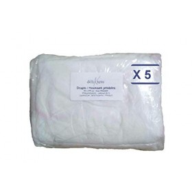 déliktess® - 5 Draps housse jetables pour table de massage - Protection imperméable - 210 x 93 cm - non tissé