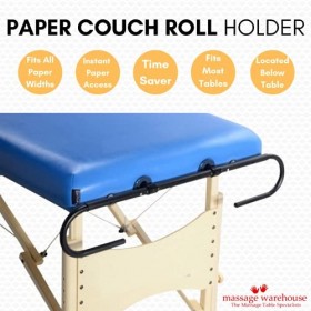 Porta-Lite Dérouleur de papier pour table de massage Noir 2 cm