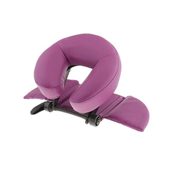 Oshhni Table de Massage Visage Cradle Coussin Dappui-tête et Repose-bras Suspendu - Violet