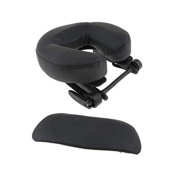 Tubayia Coussin appui-tête en U pour lit de massage - Noir