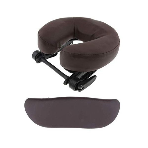 Tubayia Coussin appui-tête en U pour lit de massage - Noir