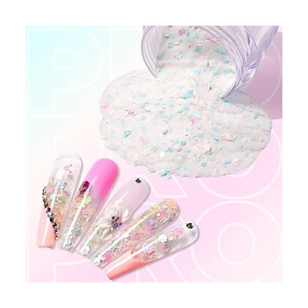 Makartt Poudre Acrylique à Paillettes Mélangées, Poudre à Ongles Scintillante pour Ongles en Acrylique, Poudre à Ongles Acryl