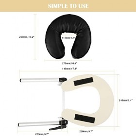 VARIPOWDER Berceau réglable en aluminium avec coussin, table de massage universelle standard pour le visage, lit de beauté, s