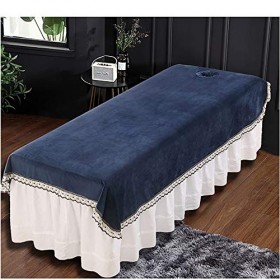 OMKMNOE Couverture Couette Massage en Flanelle avec Trou Visage Table Massage Couvercle Colonne Beauté Pure Couleur Tôle Tabl