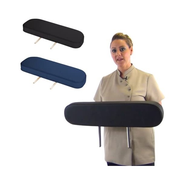 Repose-pieds extensible pour table de massage : ajoute un supplément de 16 cm. [Noir]