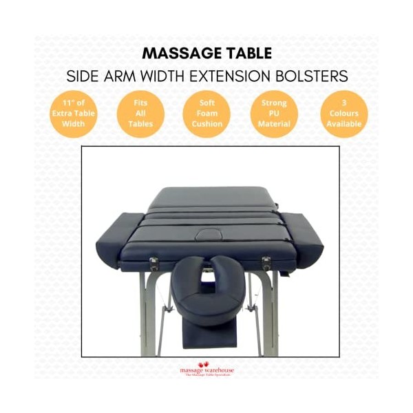 Coussin dextension pour accoudoirs de table de massage - Largeur de bras supplémentaire + support supplémentaire pour lit de