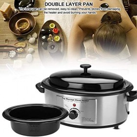 Chauffe-pierre de massage pour spa, fonction de mise hors tension automatique équipée dun couvercle et dune cuillère, chauf