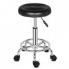 Bonnlo Tabouret à Roulettes, Tabouret de Massage, Rotation à 360° et Réglable en Hauteur de 47,5-61 cm pour Salon de Beauté, 