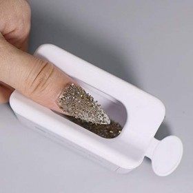 ACEHE Boîte de récupération de Poudre, Outils pour Ongles Accessoires pour Ongles Poudre Miroir Magique Poudre sirène Poudre 